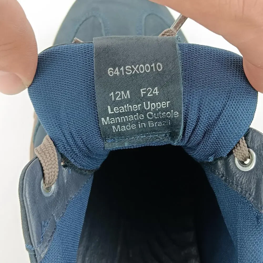 Section X Shoes Mens Size 12 Blue Leather Casual Lace Up Sneakers 641SX0010